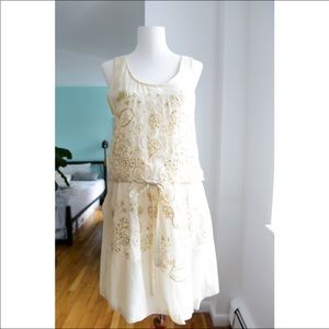 Bohemian Embroidered Silk Dress 🌸 with Pockets